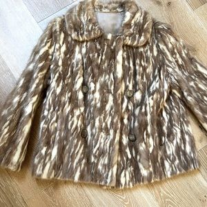 Vintage real mink double breasted jacket.
